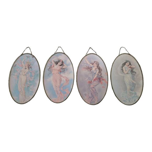 Vintage Anheuser-Busch Advertising Four Seasons Fair Maiden Framed Art - Picture 2 of 11